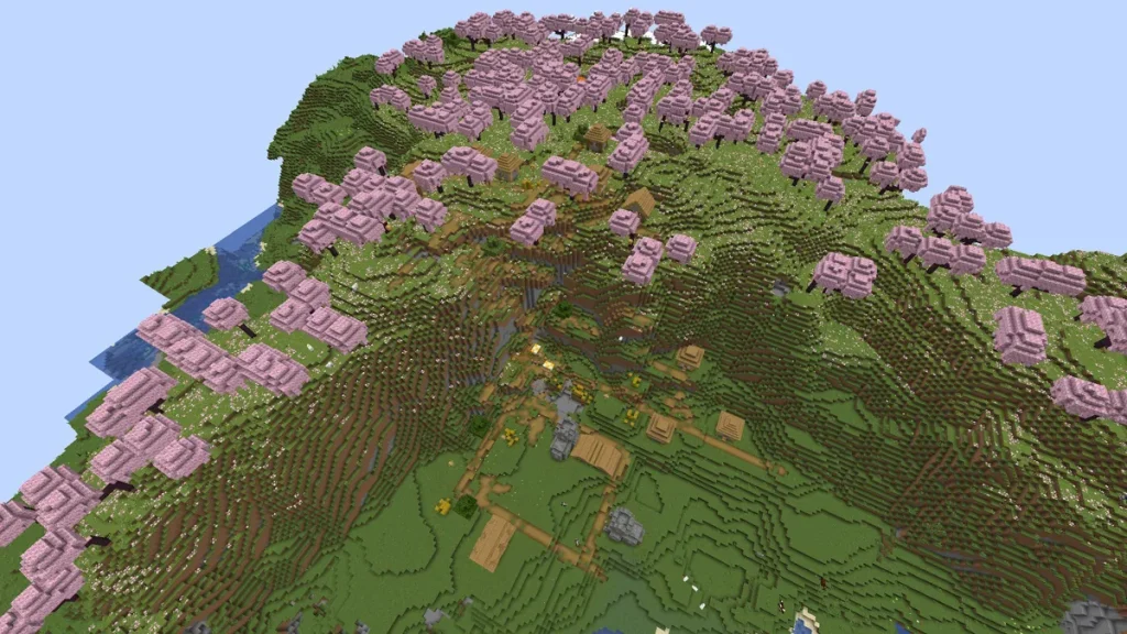 30 Best Cherry Blossom Seeds In Minecraft 2024 Hilltop Cherry Village