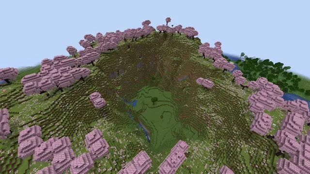 30 Best Cherry Blossom Seeds In Minecraft 2024 Plains Valley With Cherry Blossoms Around