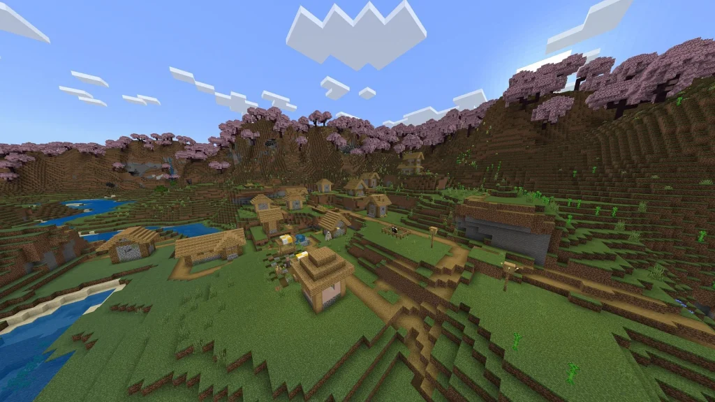 30 Best Minecraft Village Seeds 2024 Cherry Blossoms Forever