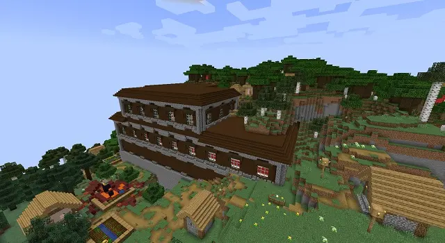 30 Best Minecraft Village Seeds 2024 Mansion In The Village With Underground Huts