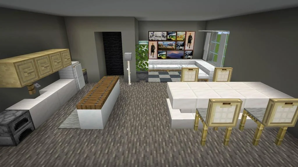 20 Best Minecraft Interior Designs Ideas 2024 A Gray Living Room