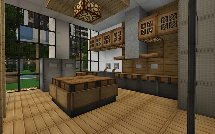 20 Best Minecraft Interior Designs Ideas 2024 Kitchen With Tradisional Interior