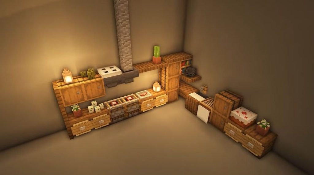 20 Best Minecraft Kitchen Designs Ideas Multi Shelf Kitchen
