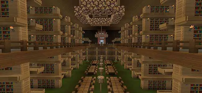 20 Minecraft Library Designs Ideas 2024 Multiple Floor