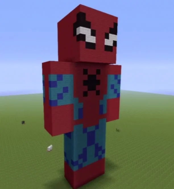 20 Minecraft Statue Designs Ideas 2024 Spider Man Statue
