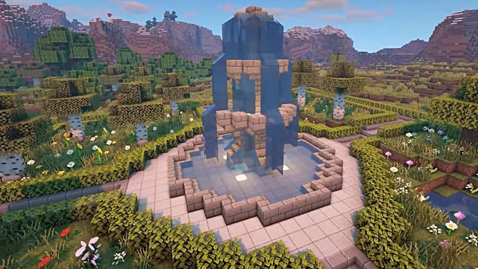 25 Best Minecraft Garden Designs Ideas 2024 Fountain Garden