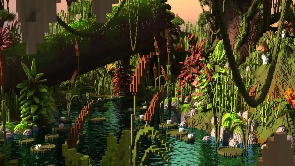 25 Best Minecraft Garden Designs Ideas 2024 Tropical Garden