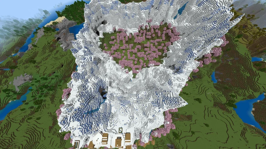 40 Best Minecraft Bedrock Seeds For 1.20 2024 Cherry Groves By Snow