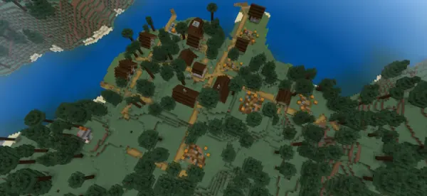 40 Best Minecraft Bedrock Seeds For 1.20 2024 Village Triangle Seed