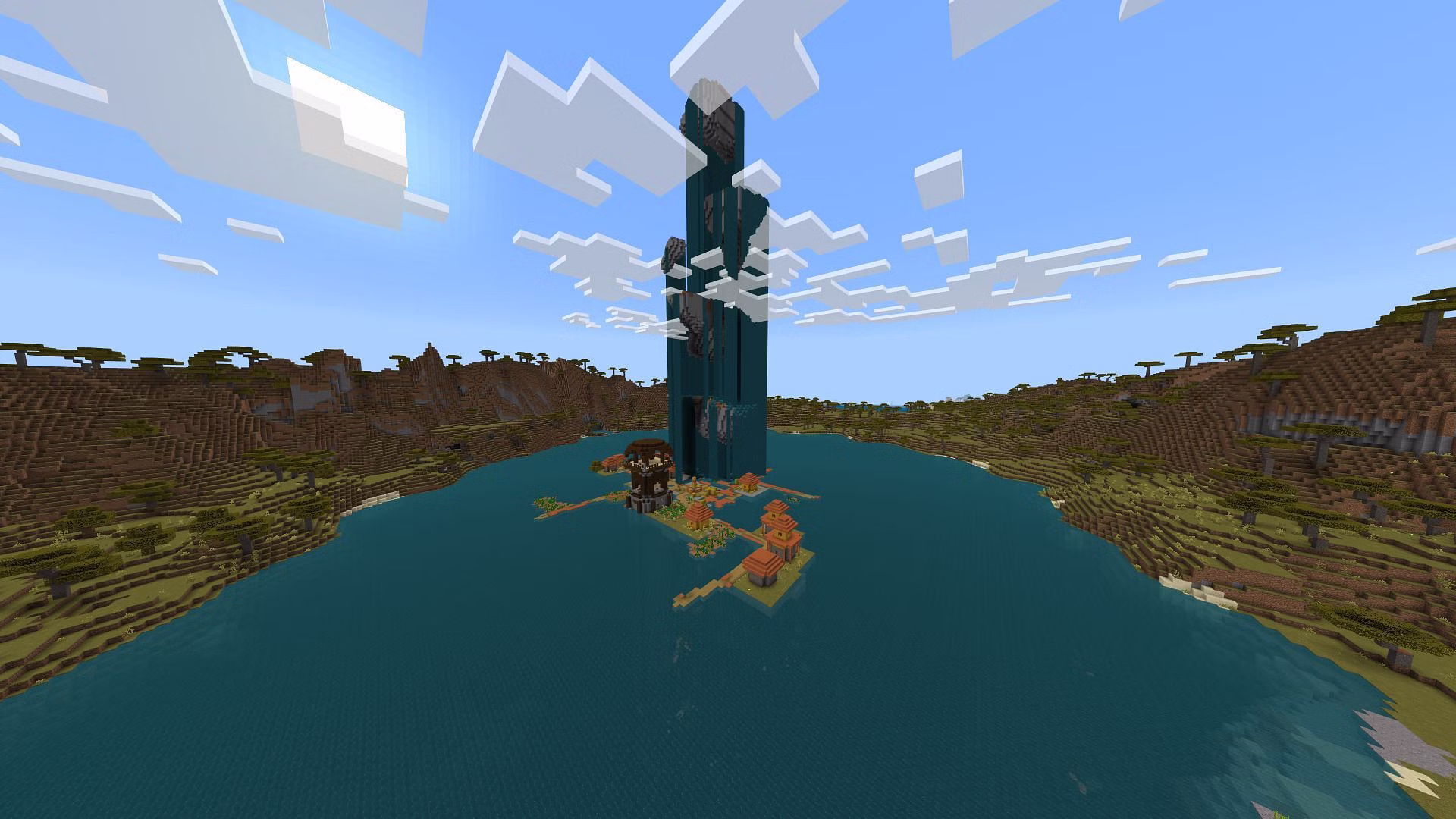 40 Best Minecraft Bedrock Seeds For 1.20 2024 Village Under Glitched Waterfall