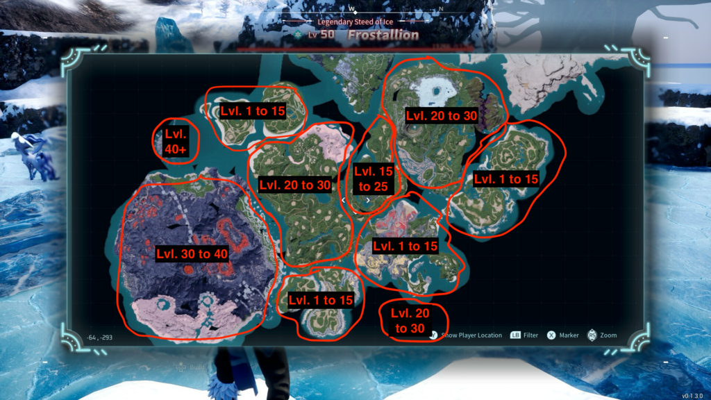 Palworld Map All Regions Locations And Points Of Interest Level Zone