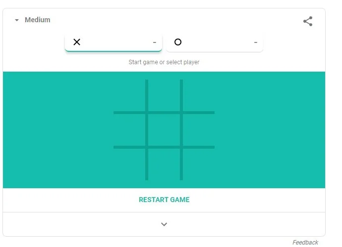 30 Google Hidden Games You Should Play 2024 Tic Tac Toe