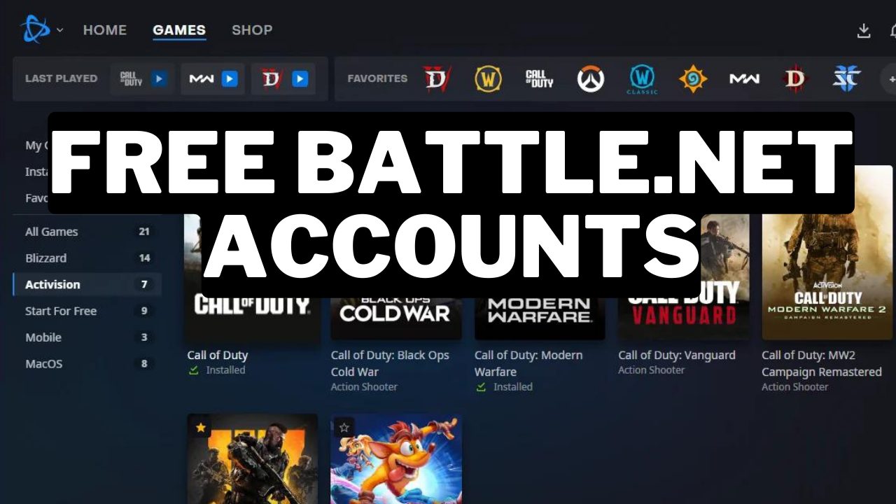 500+ Free Battle.net Accounts And Password (2024) Gamerode
