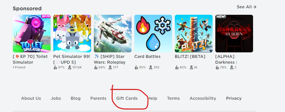 How To Redeem A Roblox Gift Card Gift Card